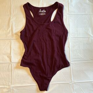 Aveto Maroon Tank/Bodysuit (Size Medium)
